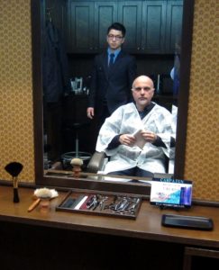 Japanese barber shop mirror